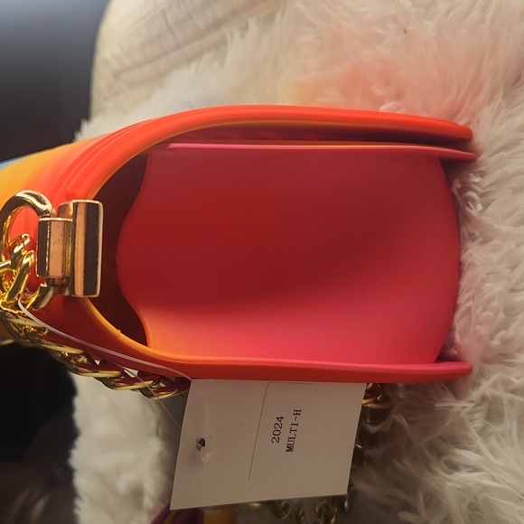 Multi Color Rectangular Shoulder Bag - Picture 15 of 15